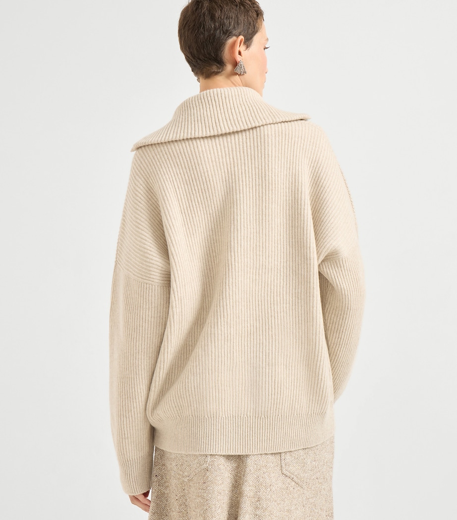 Cashmere Quarter-Zip Sweater C9731 Image 3