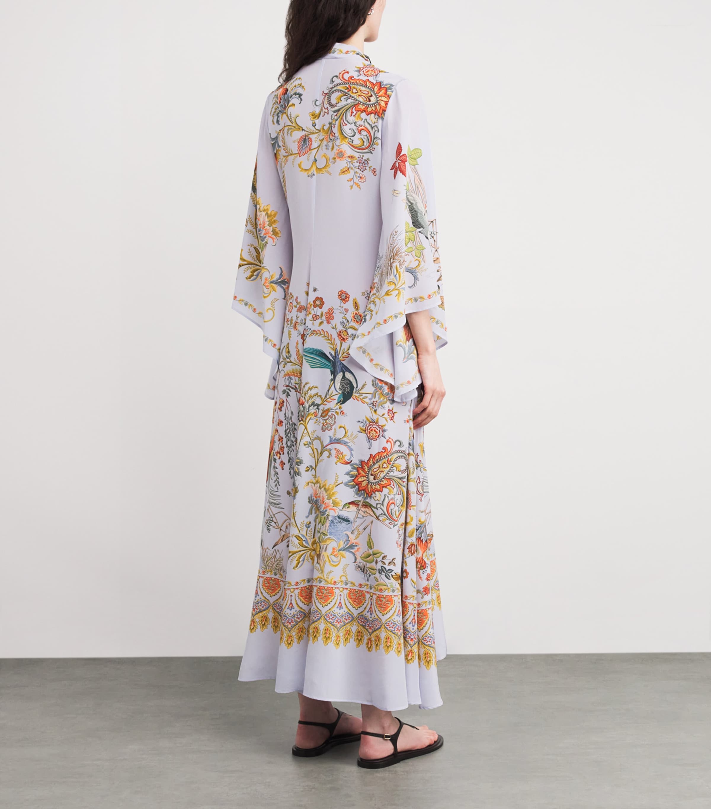 Silk Printed Maxi Dress X0802 Image 3