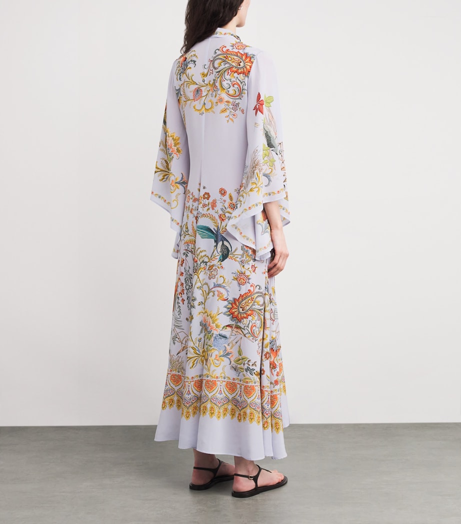 Silk Printed Maxi Dress X0802 Image 3