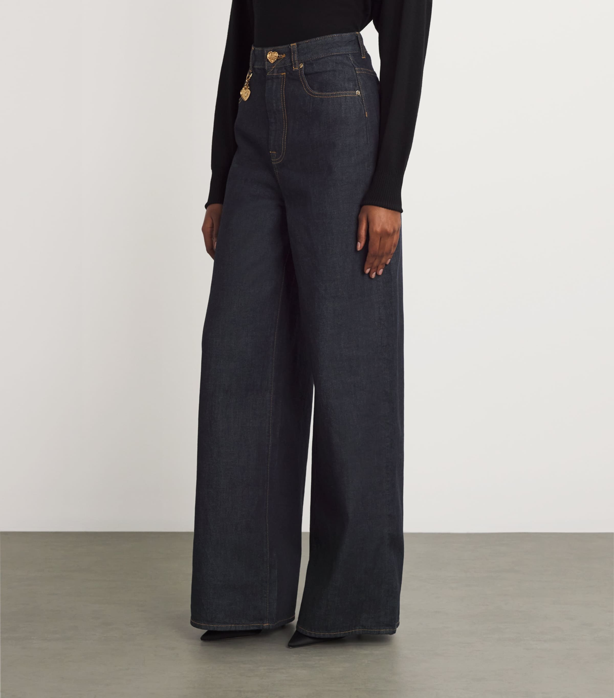 【Zimmermann】Crush wide-leg jeans ZIMMERMANN Crush high-rise wide-leg jeans | NET-A-PORTER