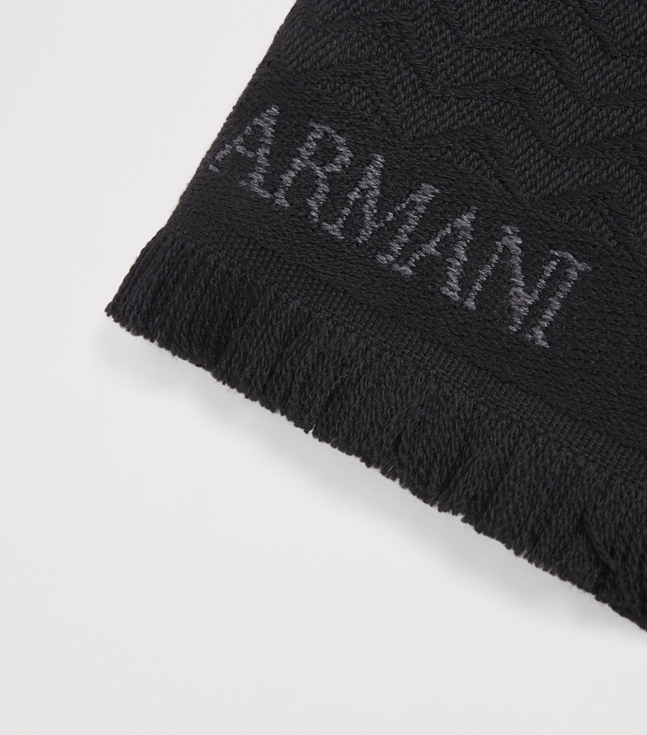 Wool Geometric Print Scarf FC027 Image 4