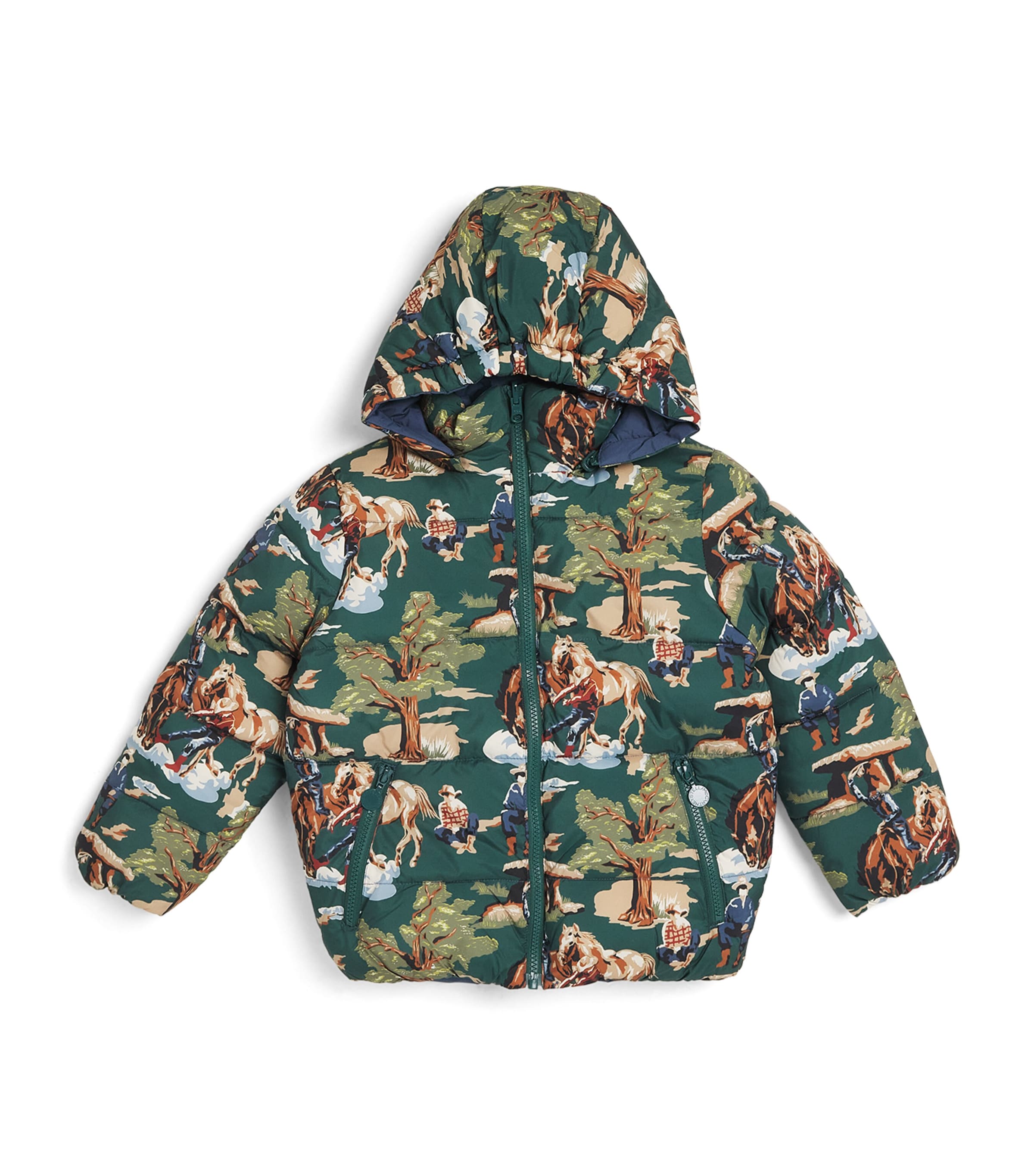 Stella McCartney Kids Reversible Puffer Jacket (3-14 Years) Verde/muliticolor Image 1