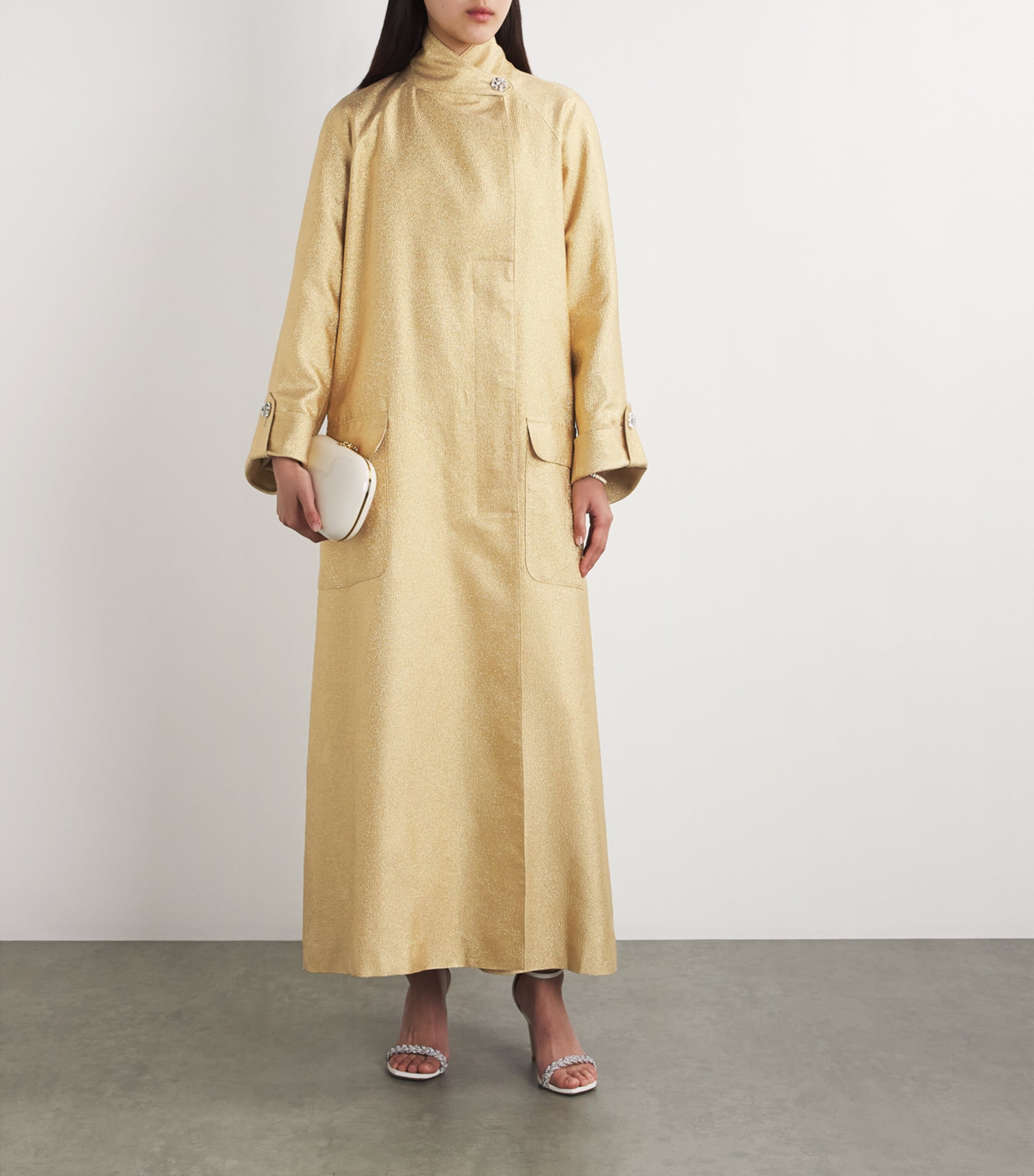 Alexis Mabille Womens Lamé A-Line Gown / Gold Image 2