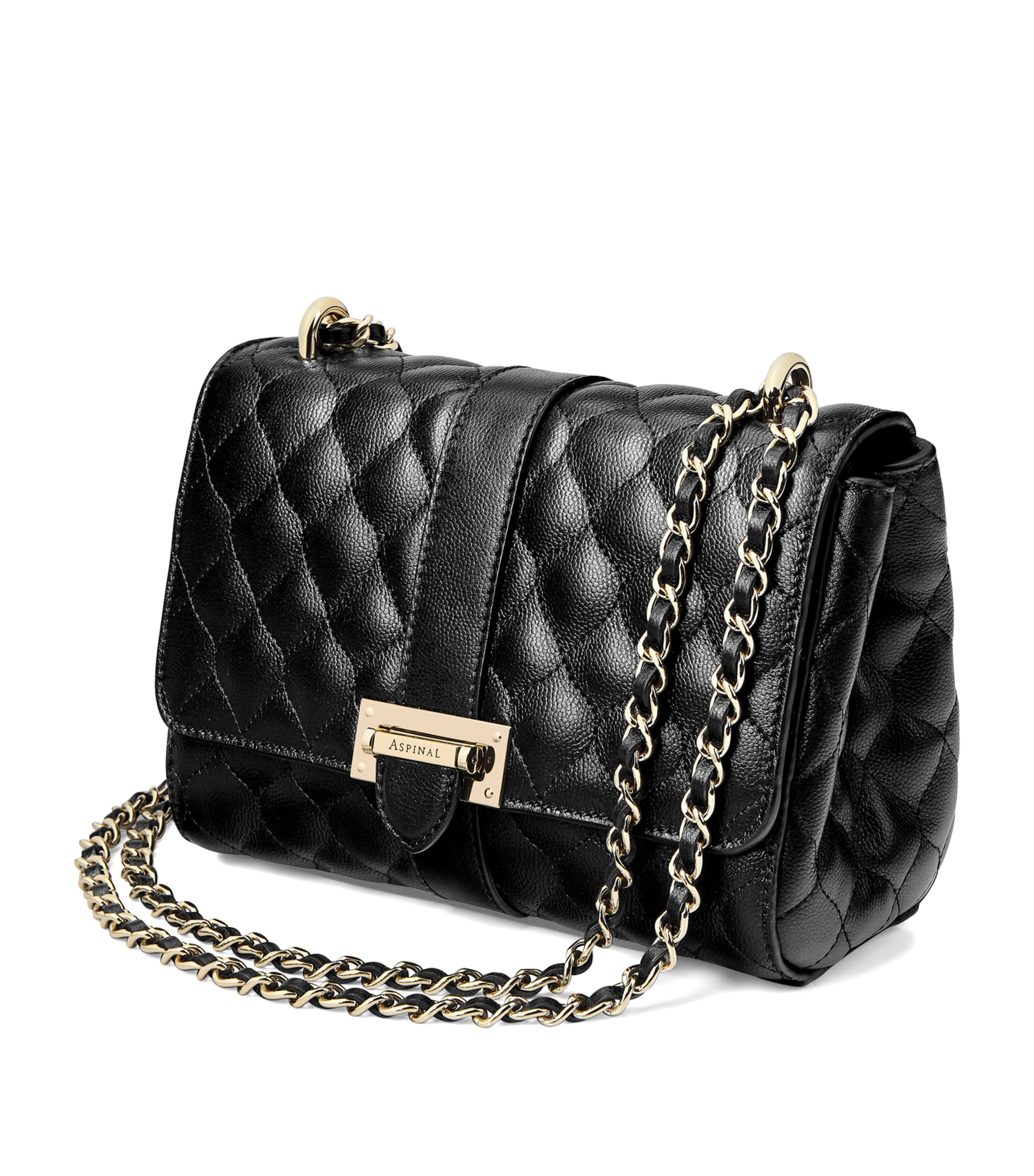 Shop Aspinal Of London Small Leather Lottie Cross-body Bag In Black