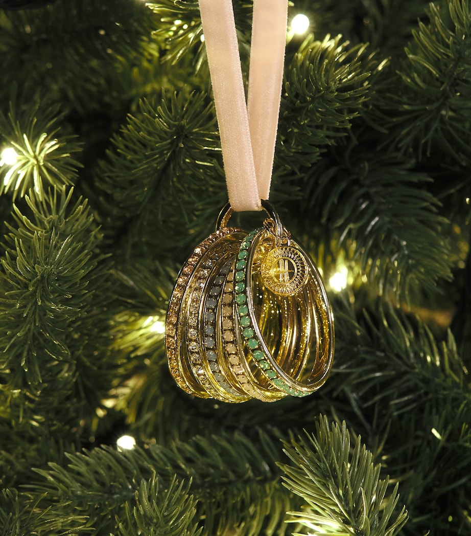 Harrods Crystal-Embellished Ring Tree Decoration Red Image 3