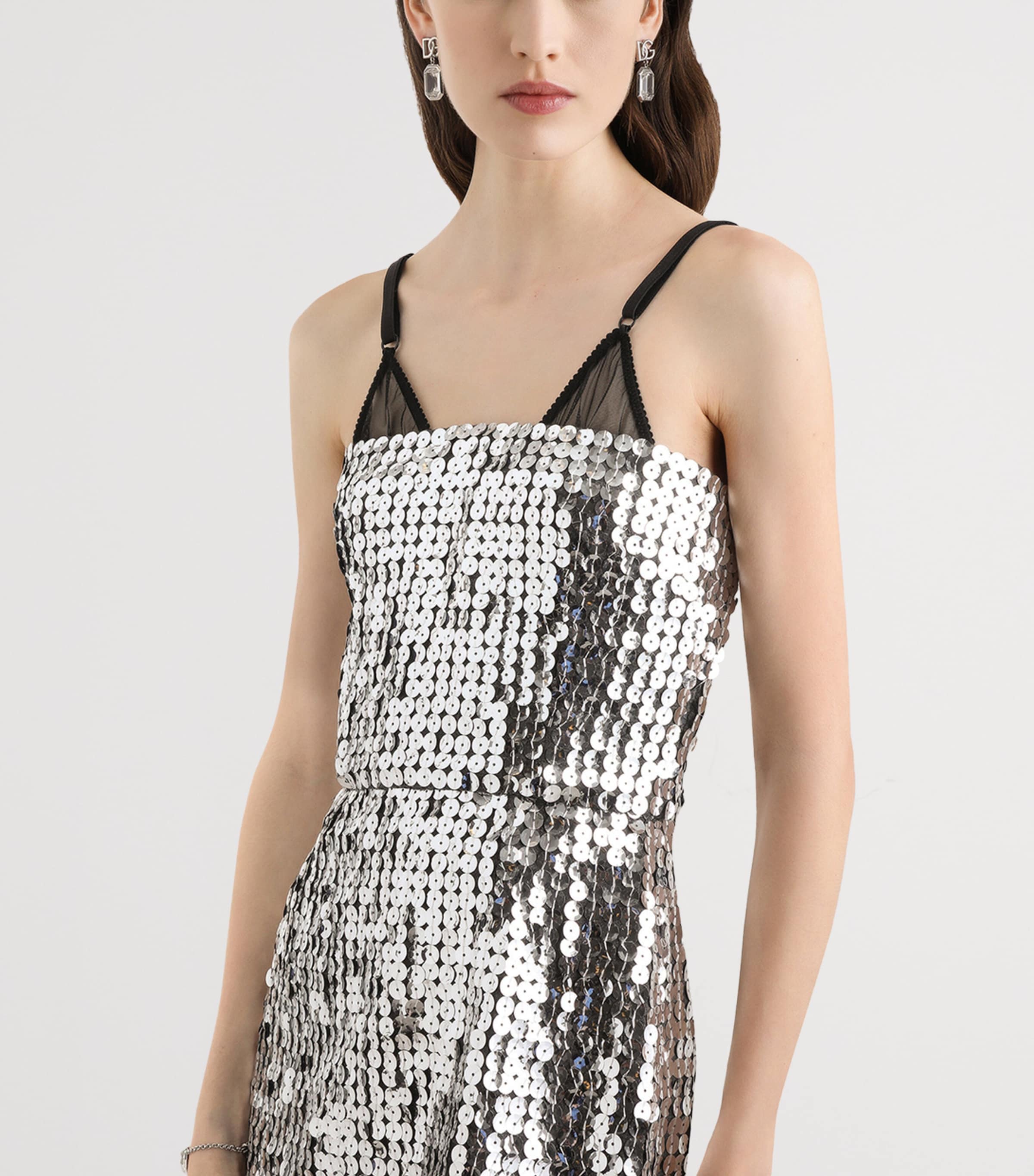 Sequin Strapless Mini Dress S0998-SILV Image 4