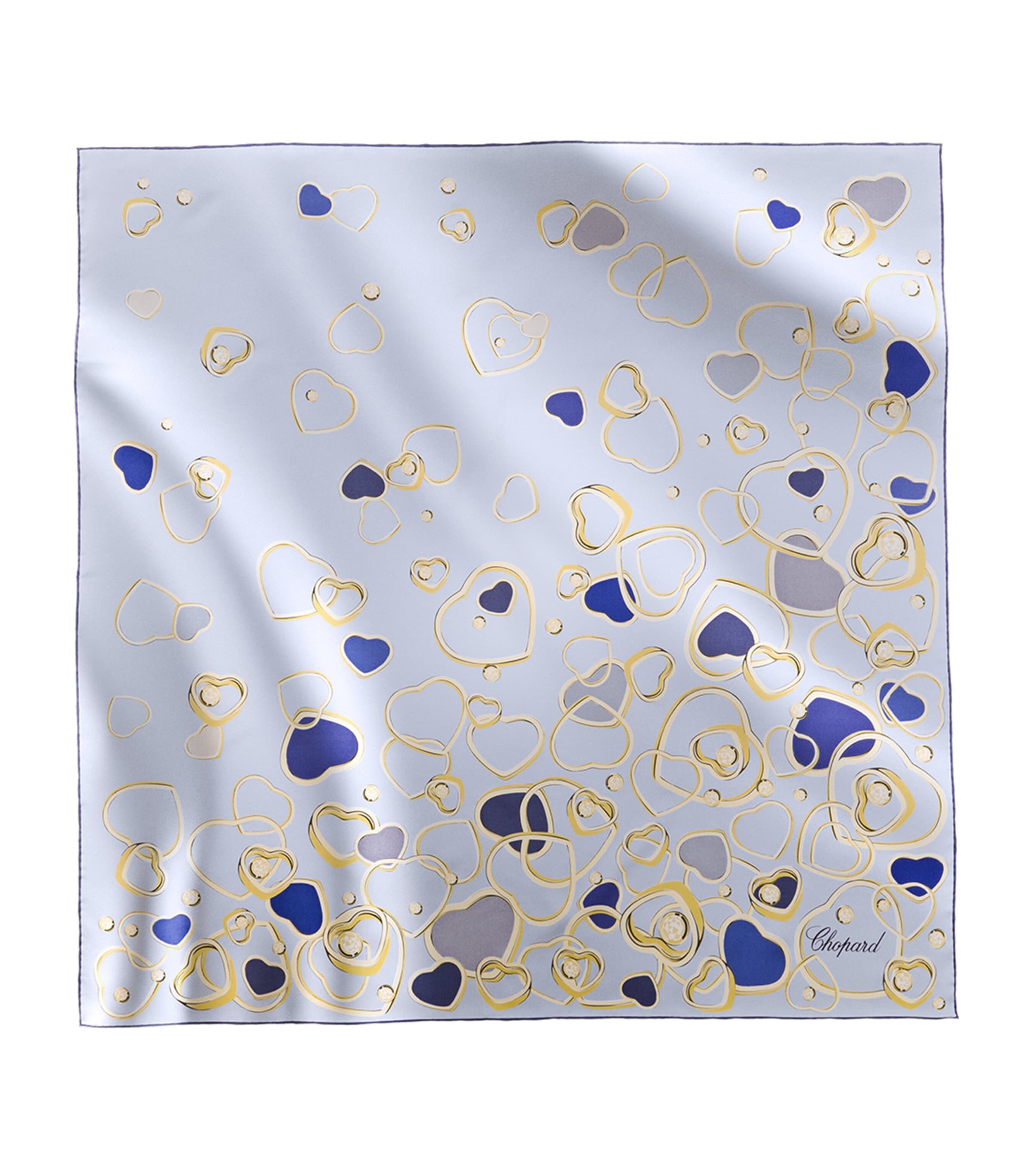 Chopard Happy Hearts Scarf In Blue