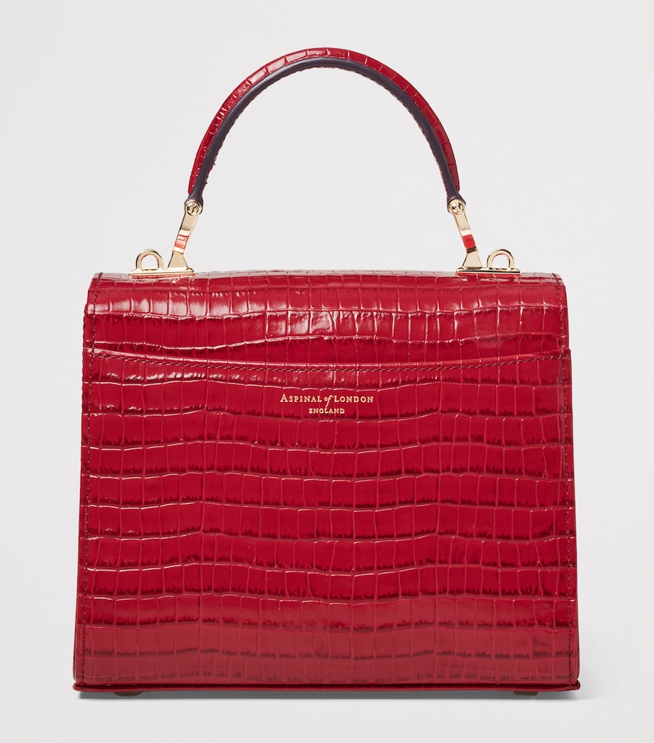 Aspinal Of London Midi Leather Mayfair Top-Handle Bag Cherry Image 3