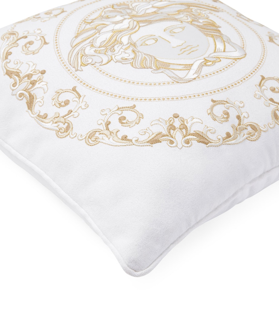 Medusa Gala Cushion (45cm x 45cm) Z7010 WHITE GOLD Image 3