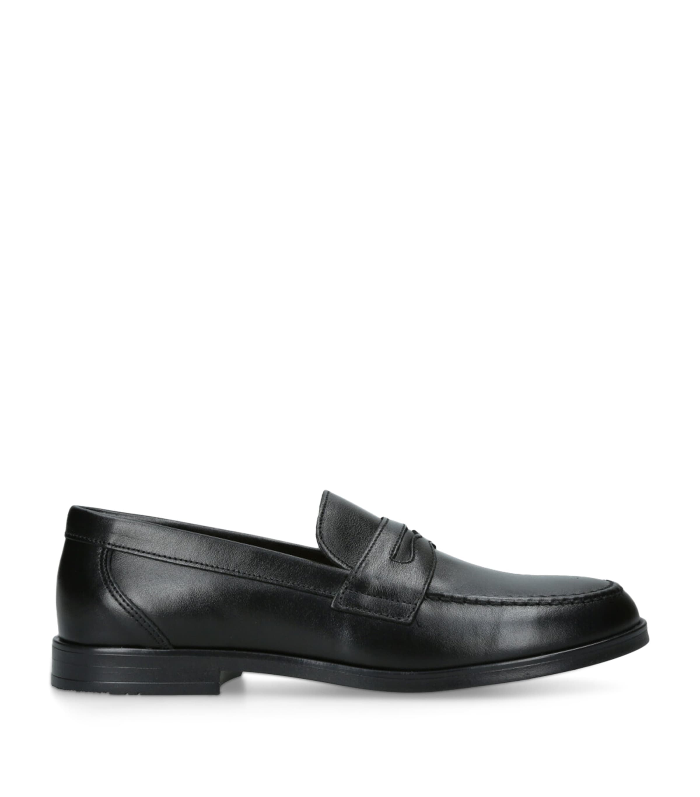Trotters Leather Hugo Loafers In Black