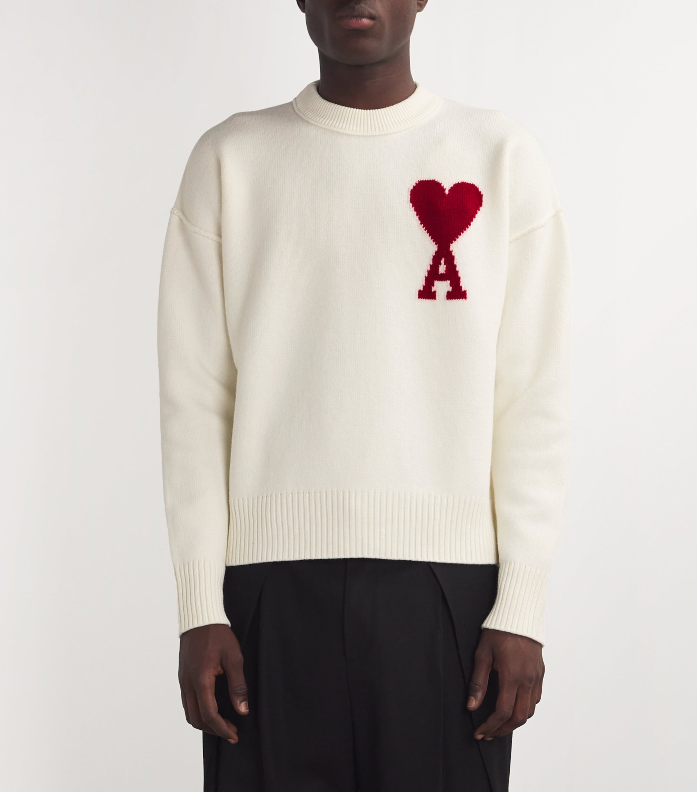 Wool Ami de Coeur Sweater OFF-WHITE/RED/154 Image 3