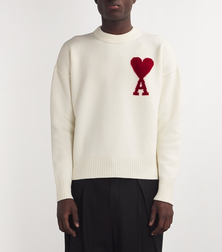 Wool Ami de Coeur Sweater OFF-WHITE/RED/154 Image 3