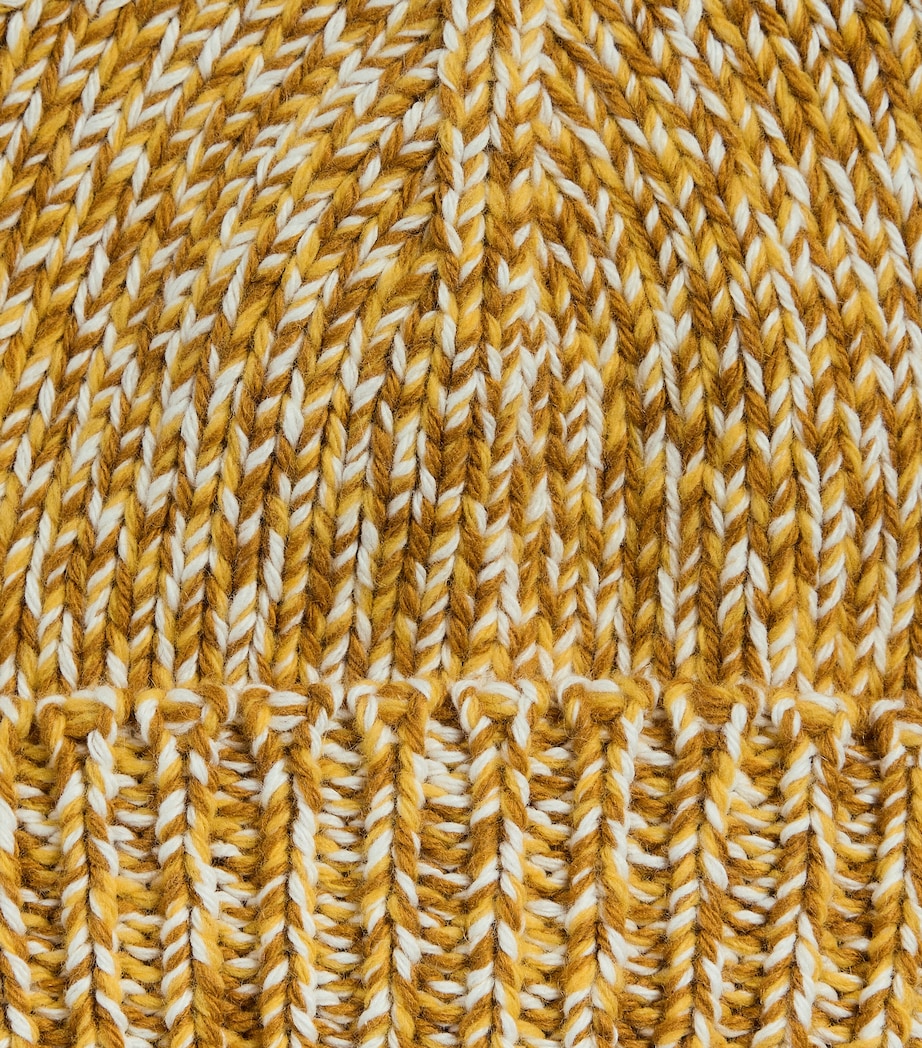 Il Gufo Mélange Knit Beanie Crocus Yellow Image 2