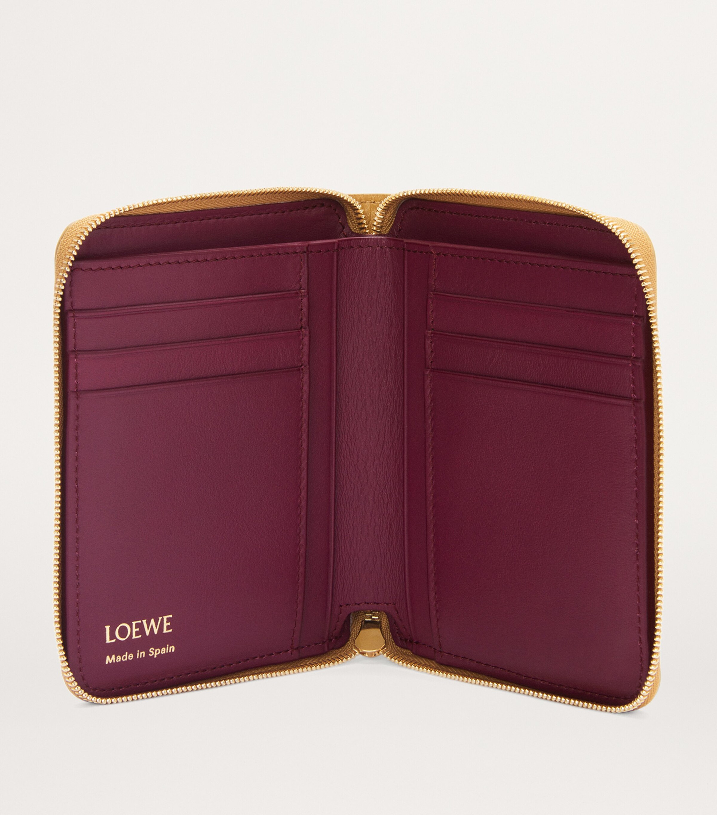 LOEWE Leather Knot Zip-Around Wallet Sahara/crimson Image 4