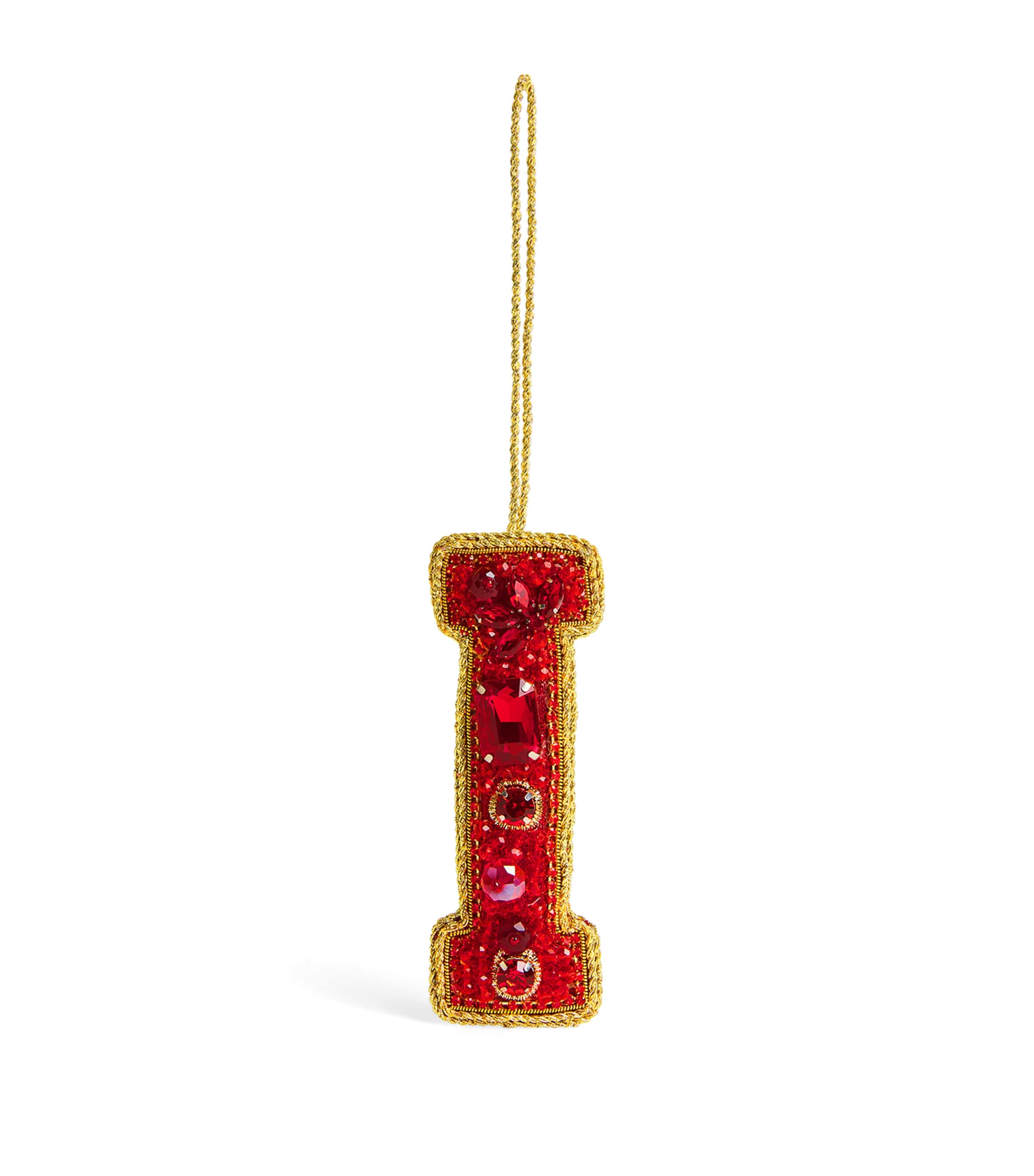 Embellished I Tree Decoration RED Image 1