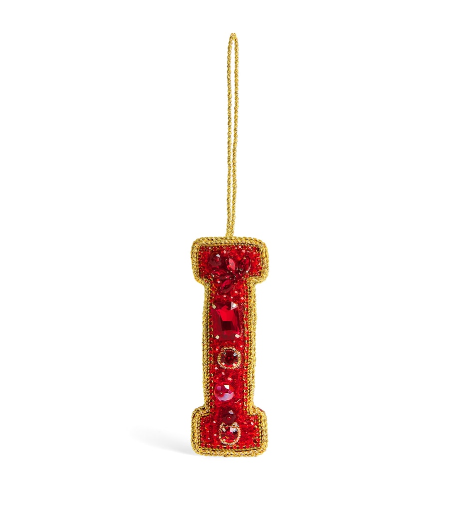 Embellished I Tree Decoration RED Image 1
