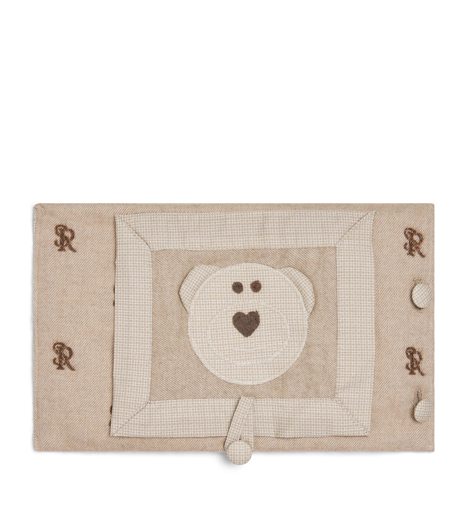 Cotton Teddy Bear Pillow 002BEIGE+BROWN Image 1