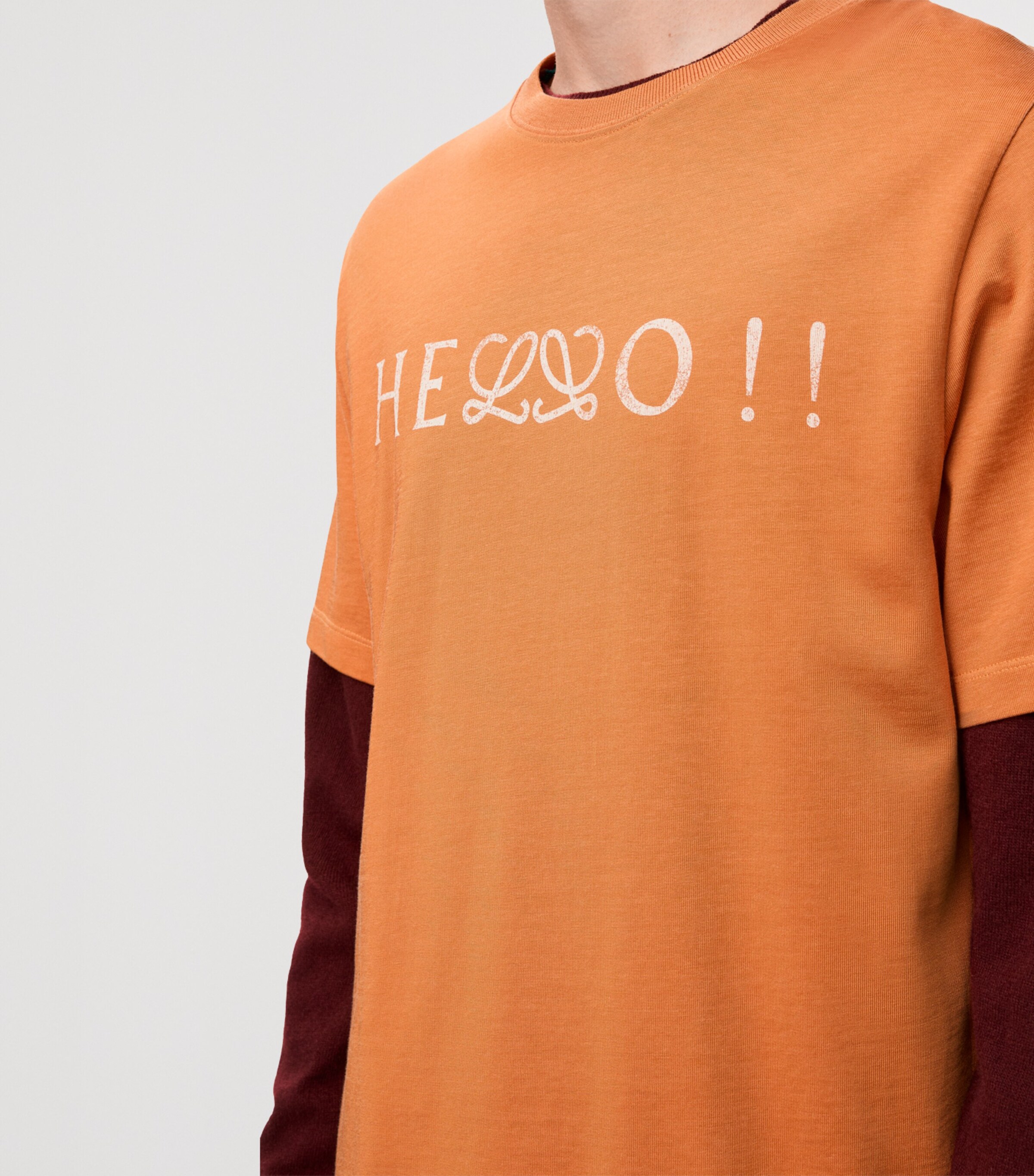 Cotton Anagram T-Shirt ORANGE Image 5