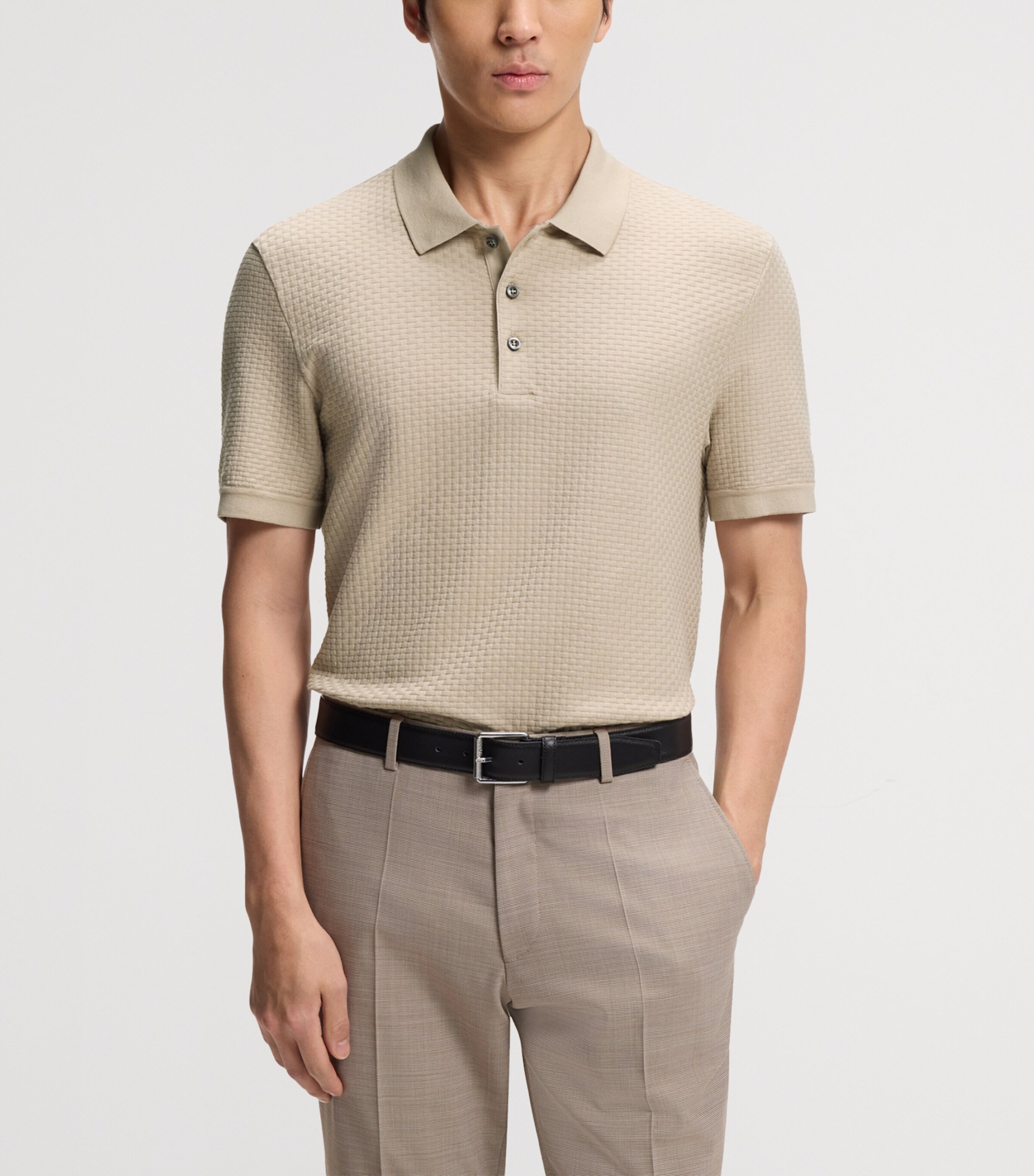 BOSS Mens Cotton Polo Shirt Image 2