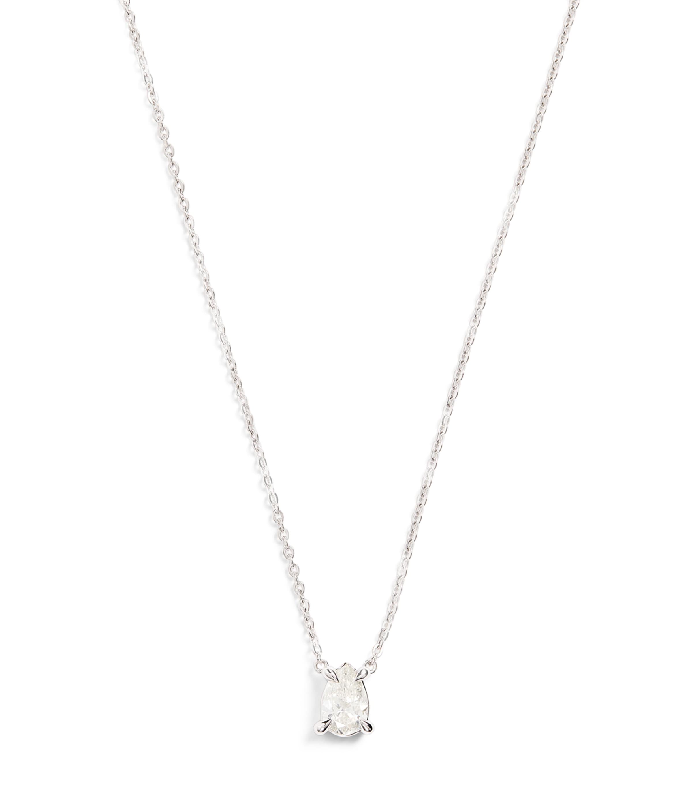 White Gold and Diamond Pendant Necklace (0.75ct)