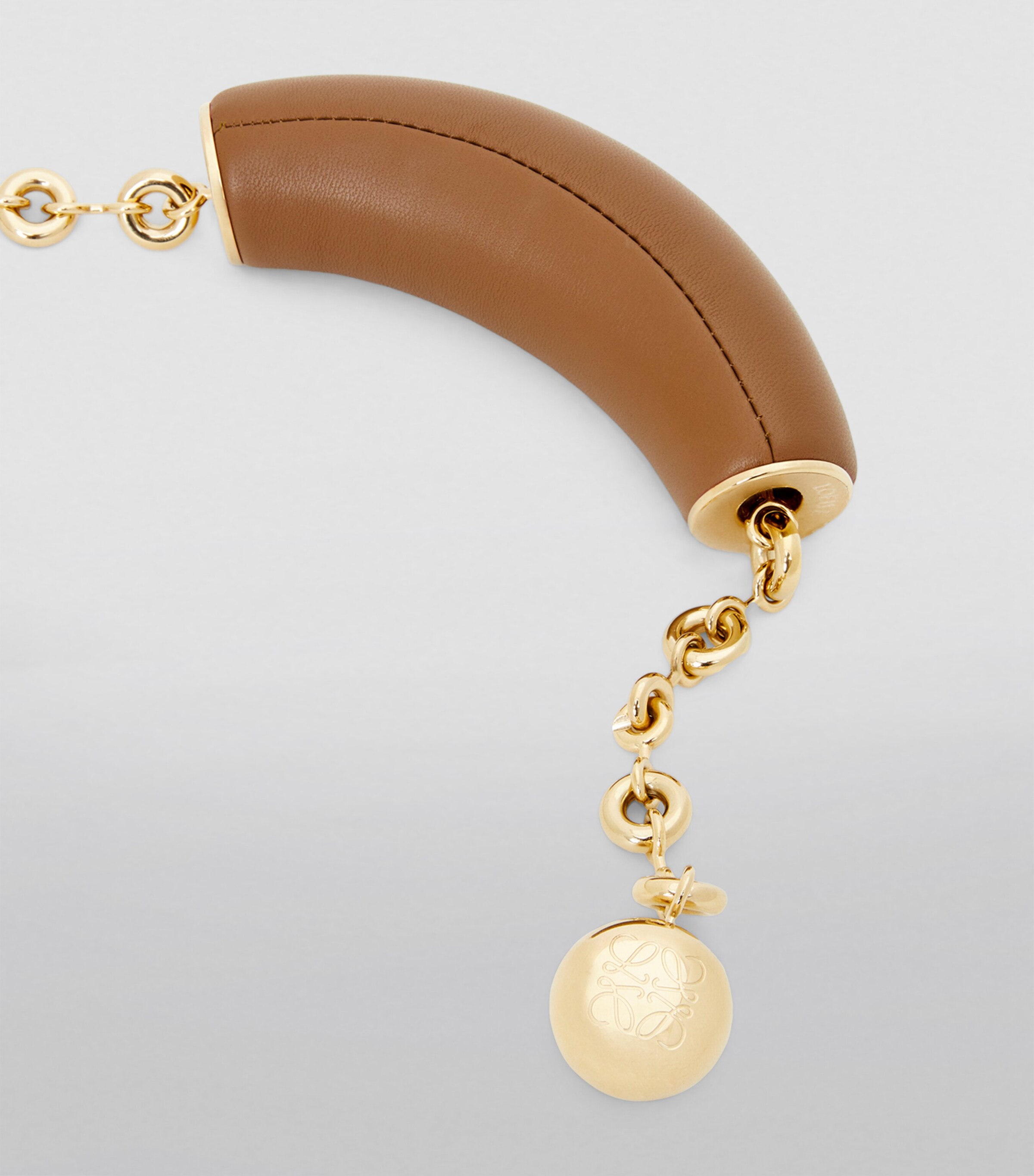 Small Leather Squeeze Top-Handle Bag OAK Image 7