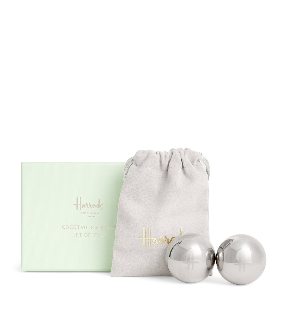 Cocktail Ball Ice Cubes (Set of 2) SILVER Image 1