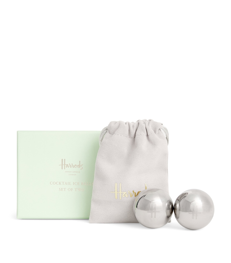 Harrods Cocktail Ball Ice Cubes (Set of 2) Silver