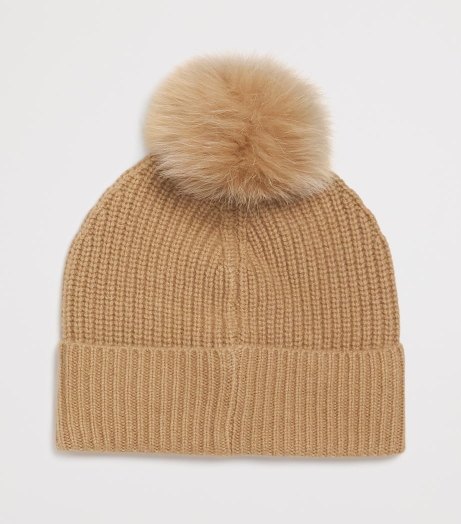 Cashmere Pom-Pom Beanie A2049SARRASIN Image 2