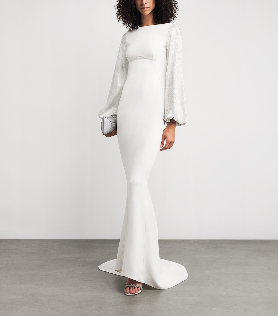 Forever Stella Hotfix Maxi Dress 9001 WHITE Image 2