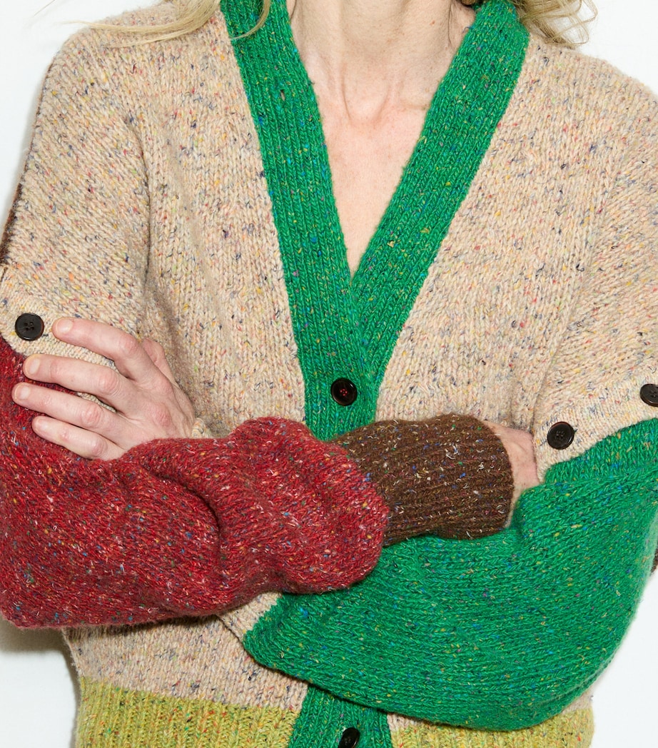 MAX&Co. Womens Wool Block-Colour Cardigan Green Image 6