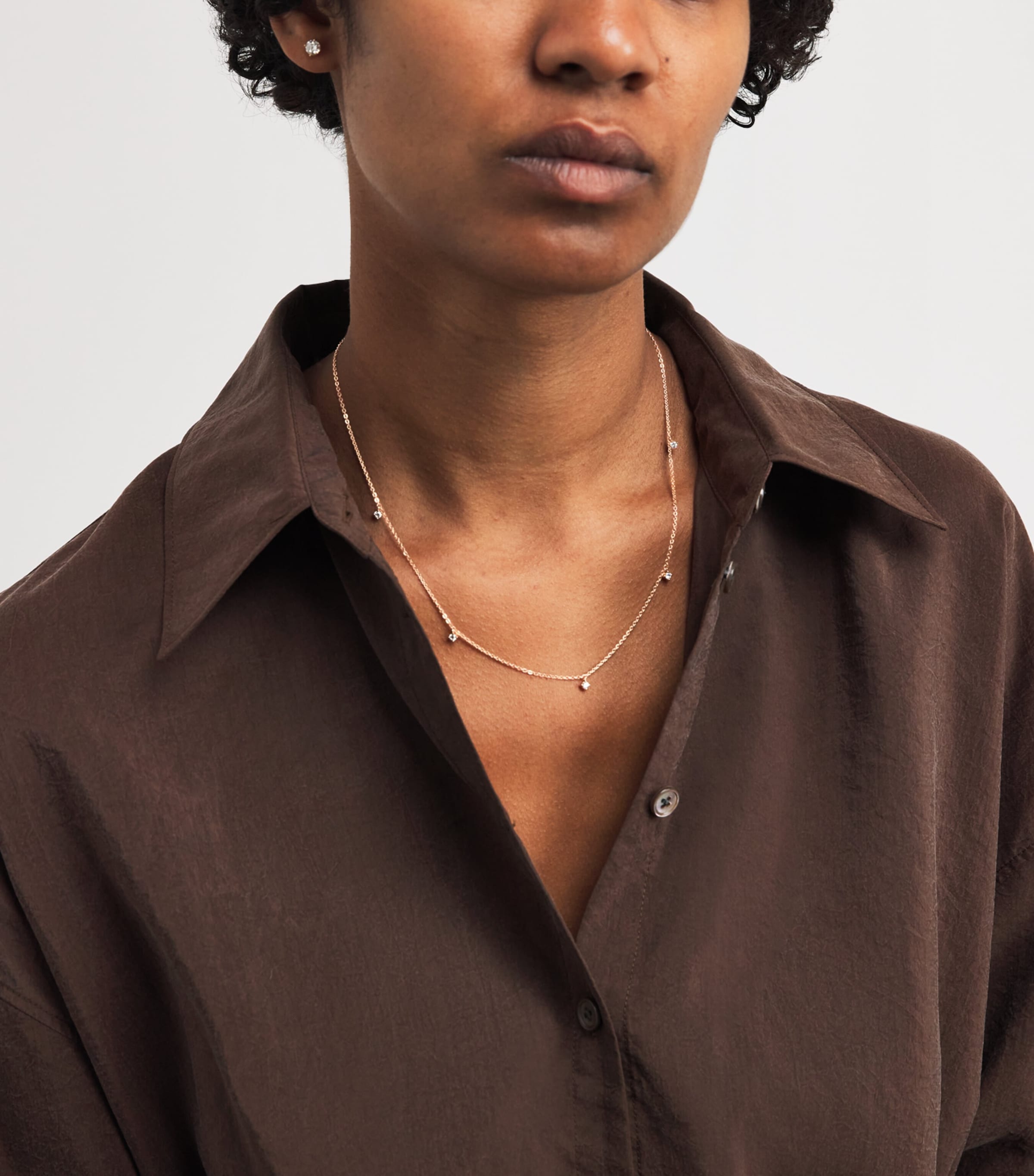 Rose Gold and Diamond Necklace (0.60ct) ROSE GOLD Image 4