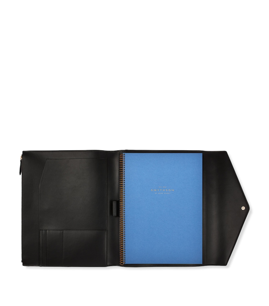 Leather Panama A4 Writing Folder BLACK Image 2