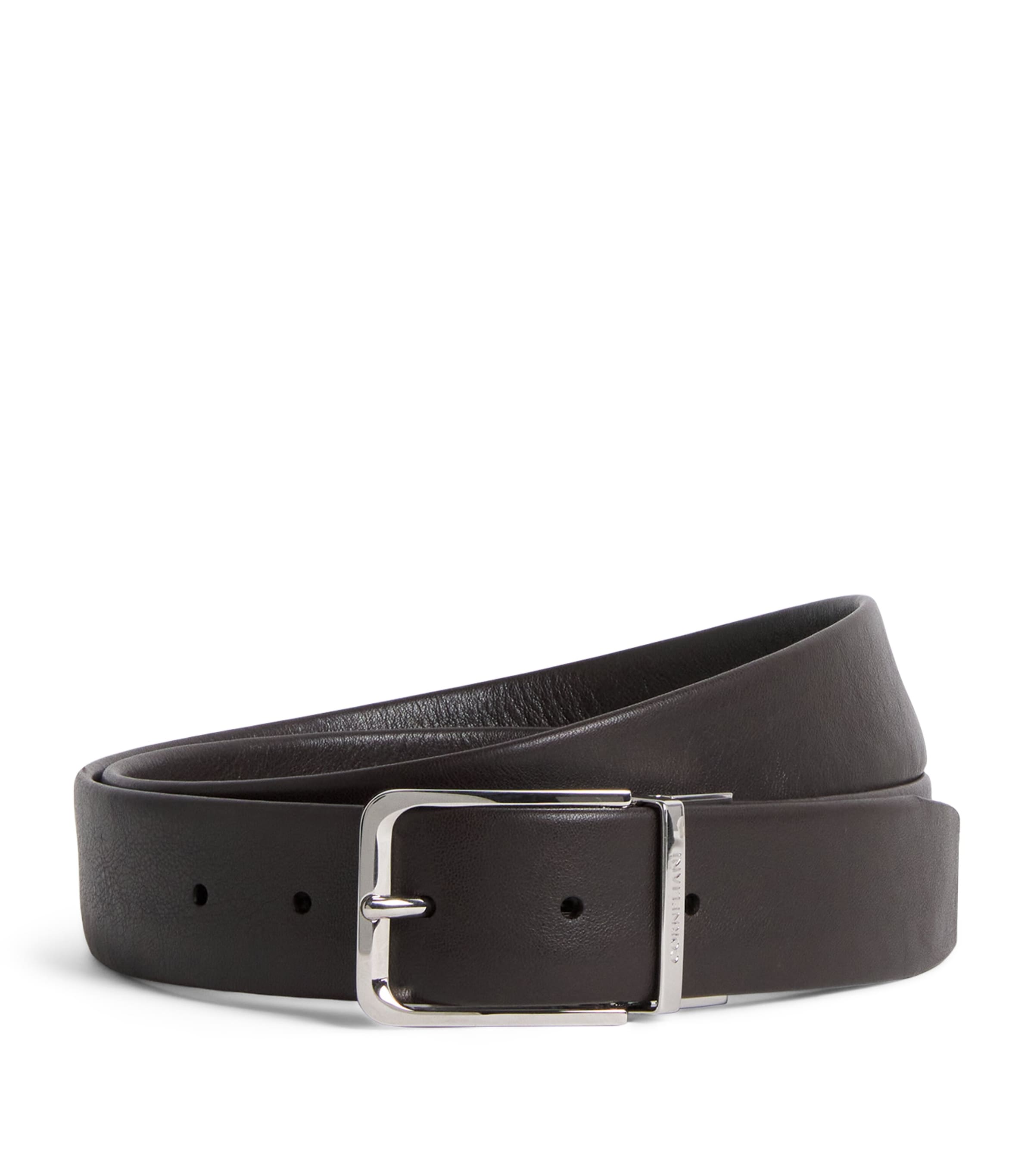 Corneliani Calfskin Belt In Black