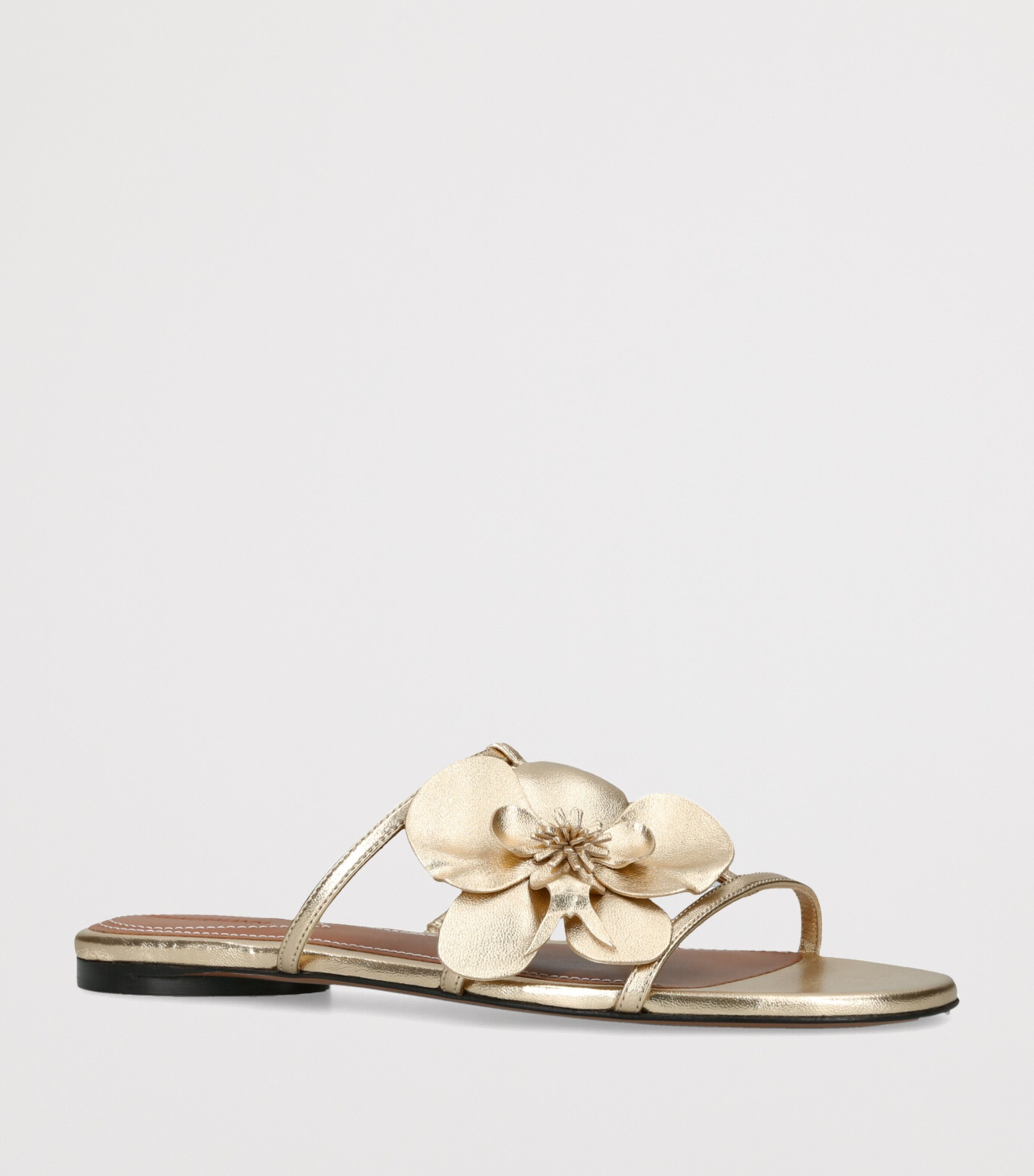 Zimmermann Leather Orchid Slides Gold Image 3