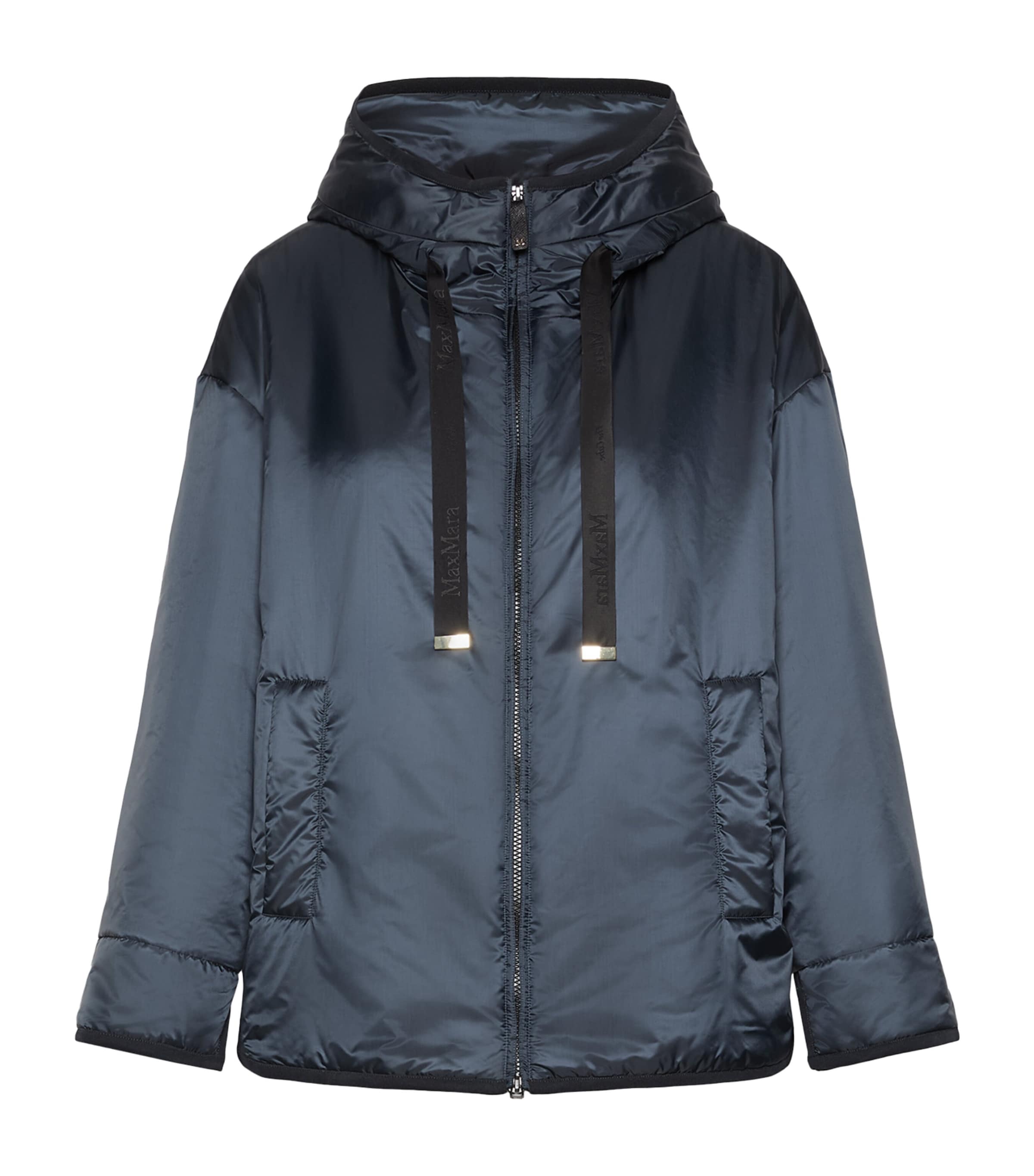Max Mara Womens Hooded Padded Jacket Midnightblue Image 1
