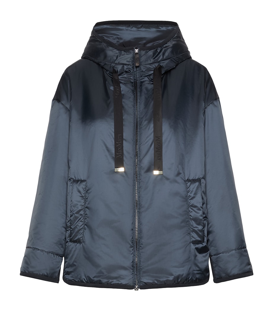Max Mara Womens Hooded Padded Jacket Midnightblue Image 1