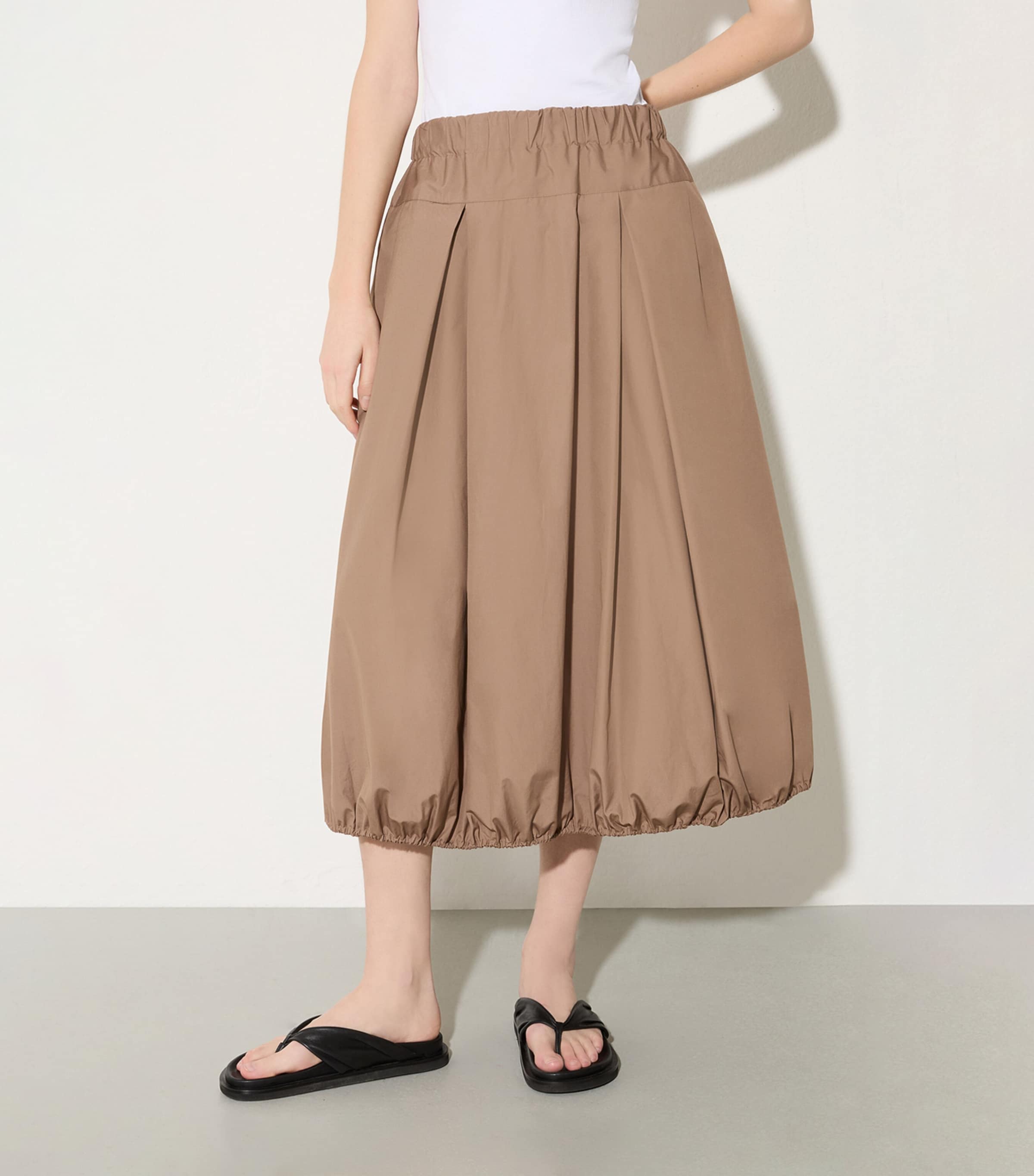 MAX&Co. Womens Cotton Midi Skirt Turtledove Image 2