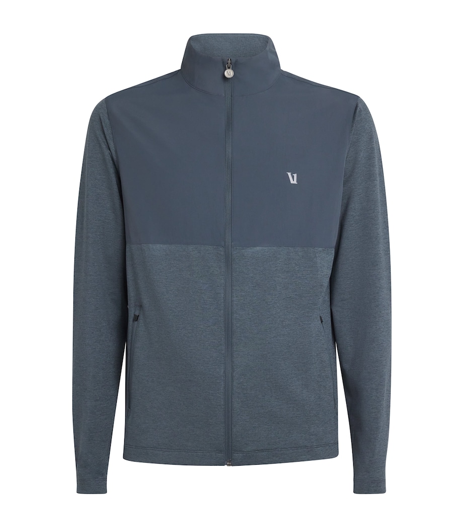 VUORI Mens Sunday Element Jacket Beh Blue Sea Heather Image 1