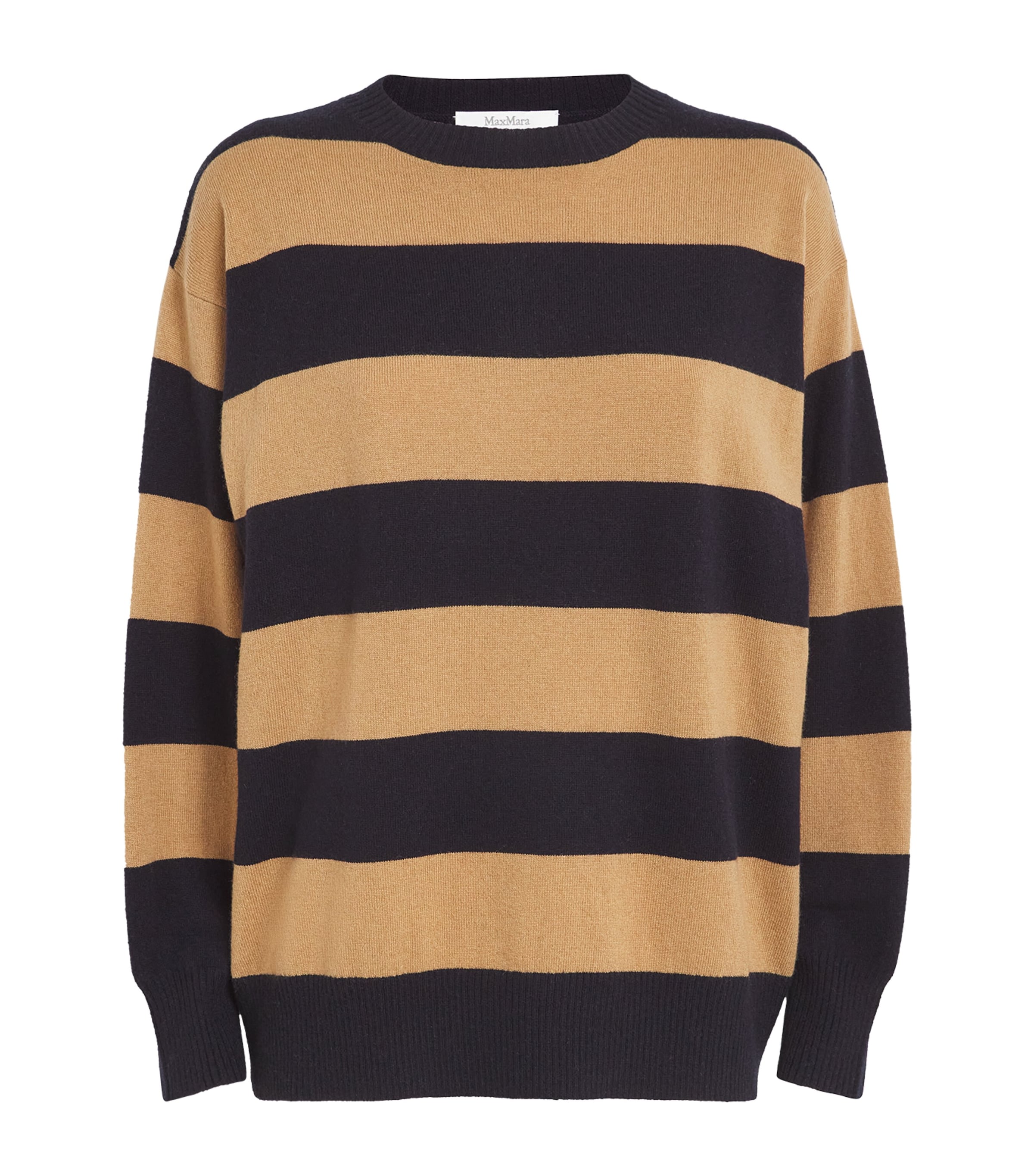 MAX MARA WOOL-CASHMERE STRIPED SWEATER 