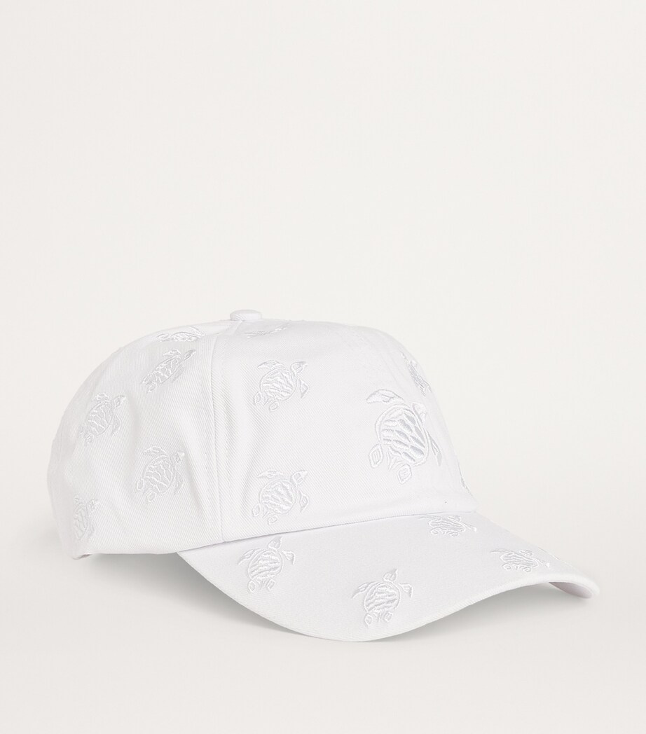 Cotton Embroidered Baseball Cap 010 WHITE Image 2