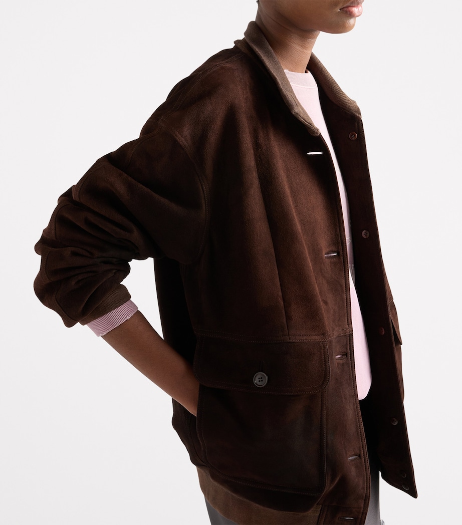 Suede Bomber Jacket F0003 Image 4