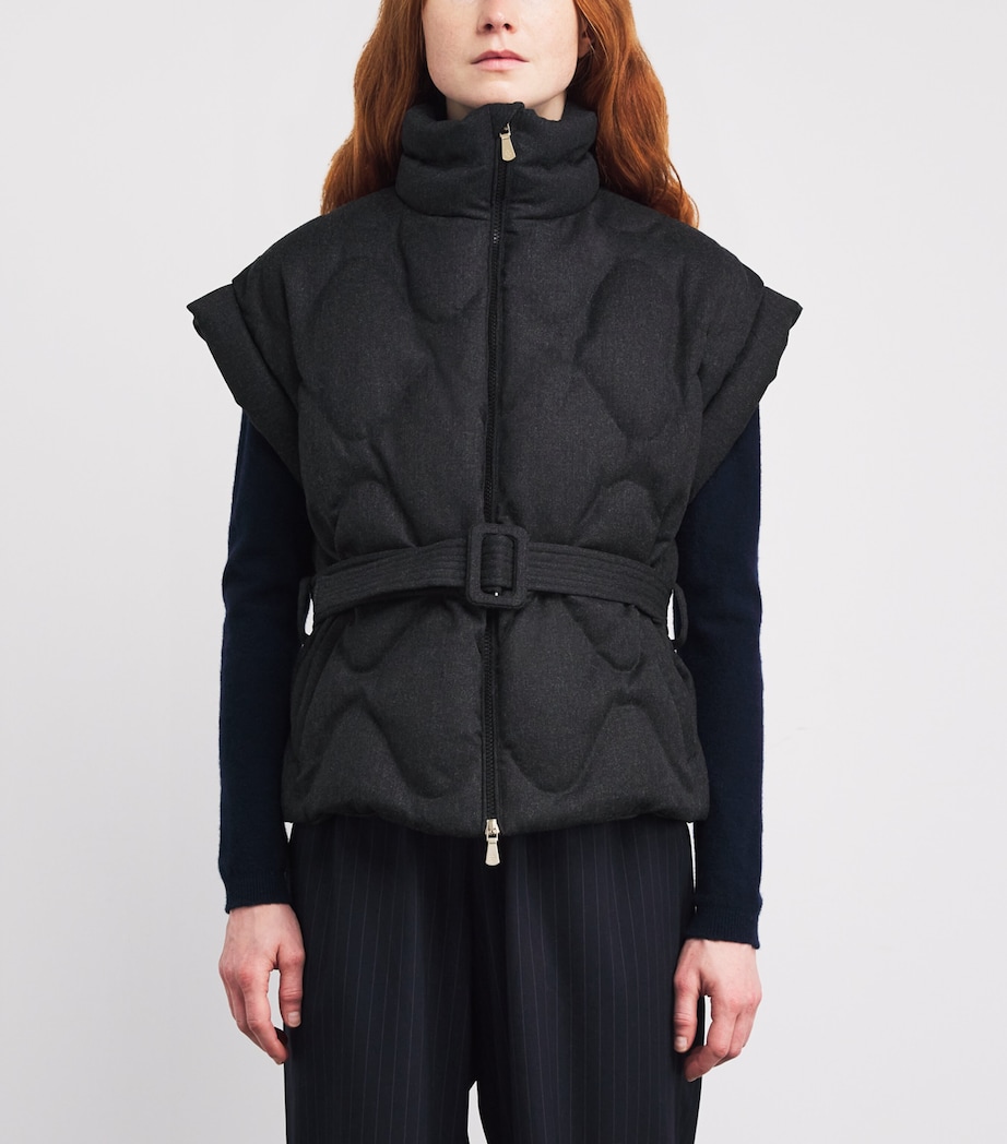 Down Belted Gilet CARBONE Image 3