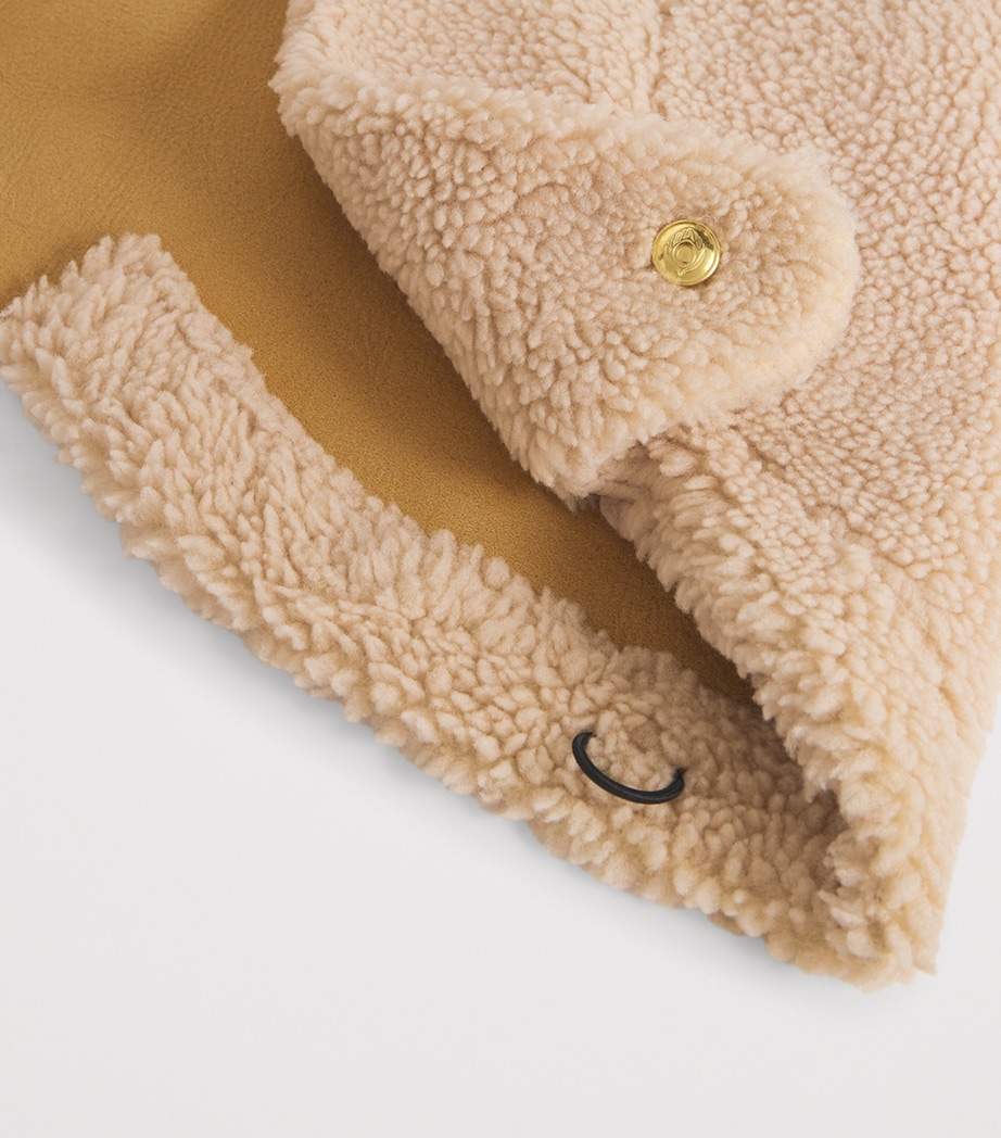 Shearling Winter Baby Carrier Insert TAN Image 3