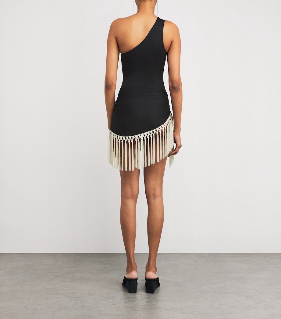 Pareo-Detail Yacare Swimsuit BLACK Image 3