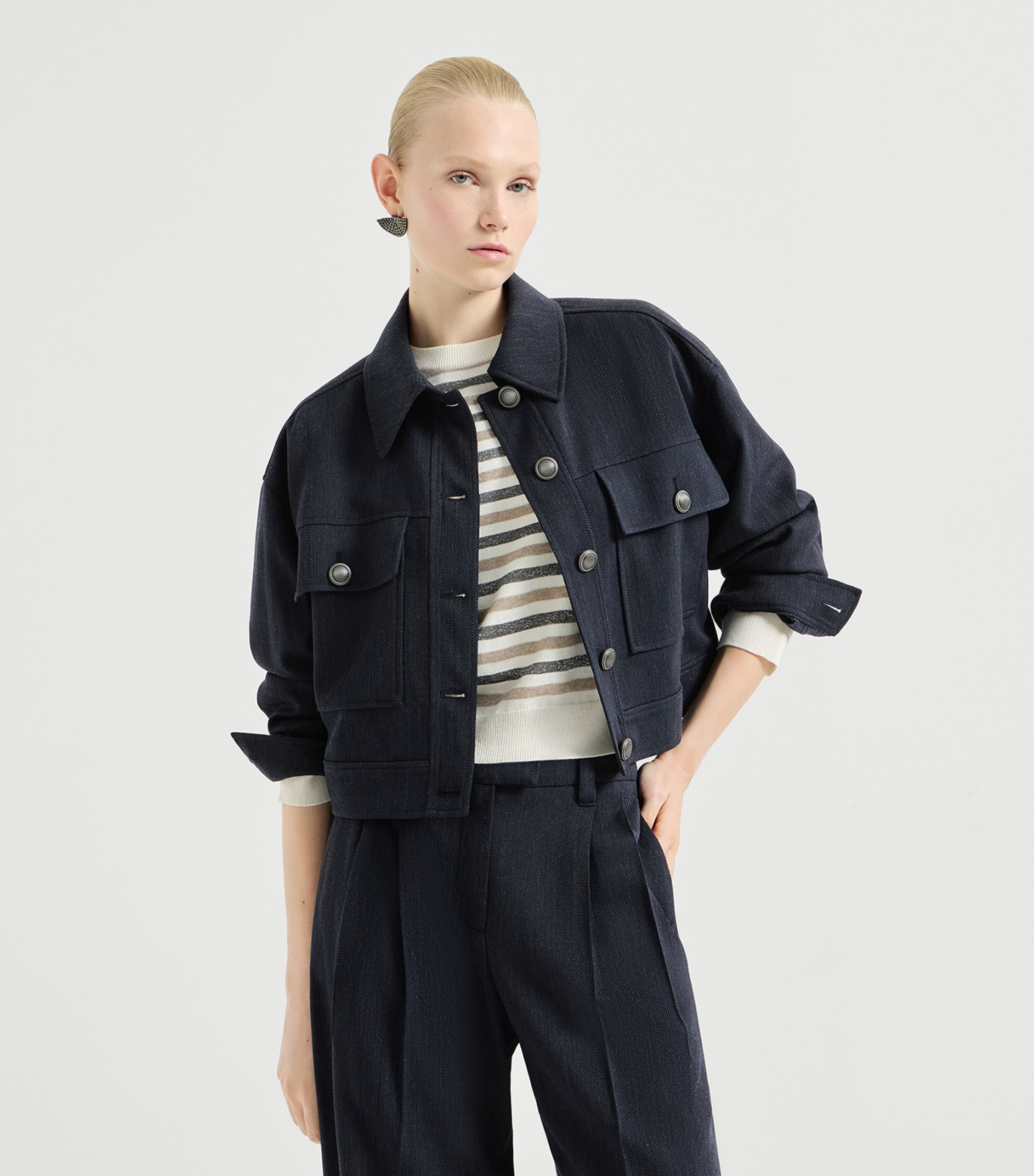 Brunello Cucinelli Womens Virgin Wool Jacket Image 3