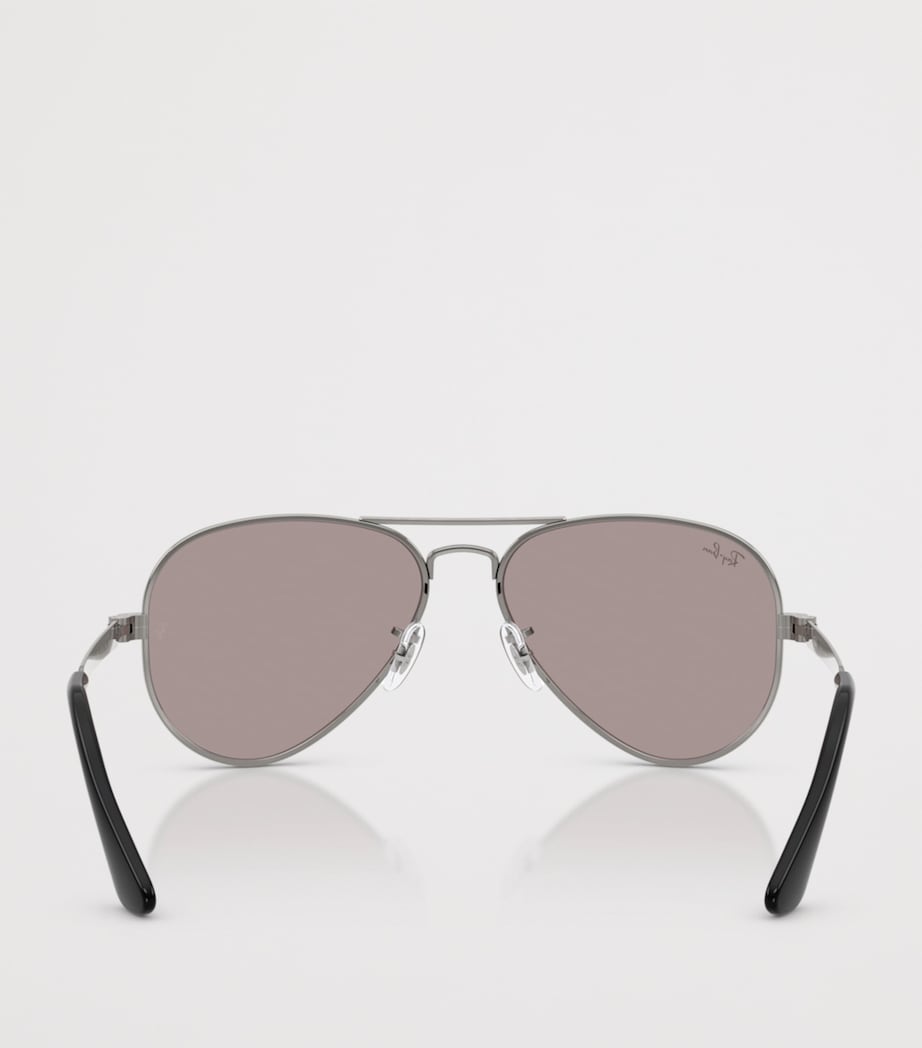 Ray-Ban Aviator Max Summer Capsule Pilot Sunglasses Grey Image 4