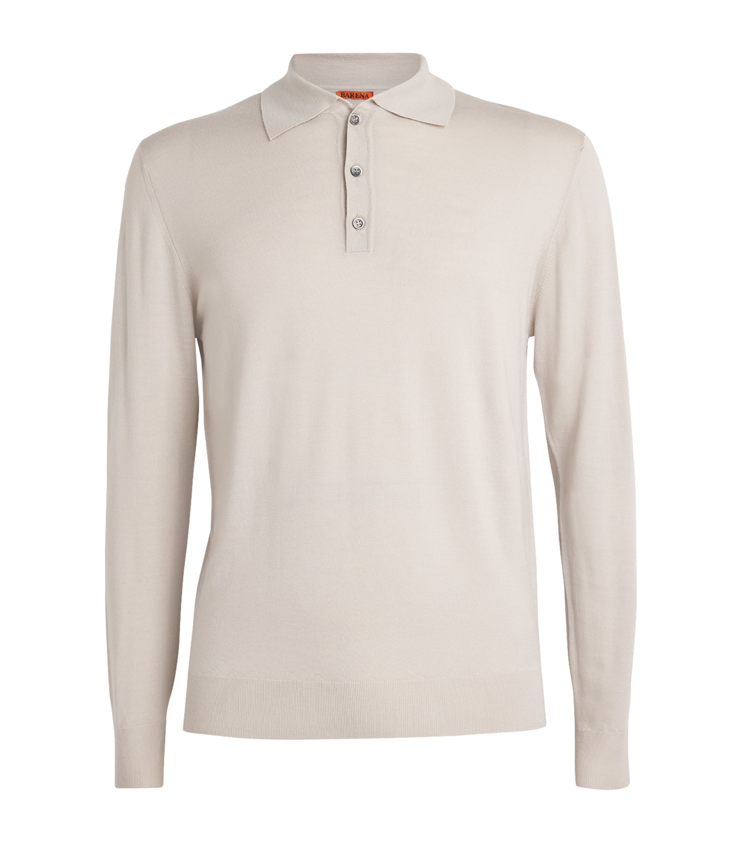 BARENA VENEZIA MERINO WOOL FINE-KNIT POLO SWEATER 