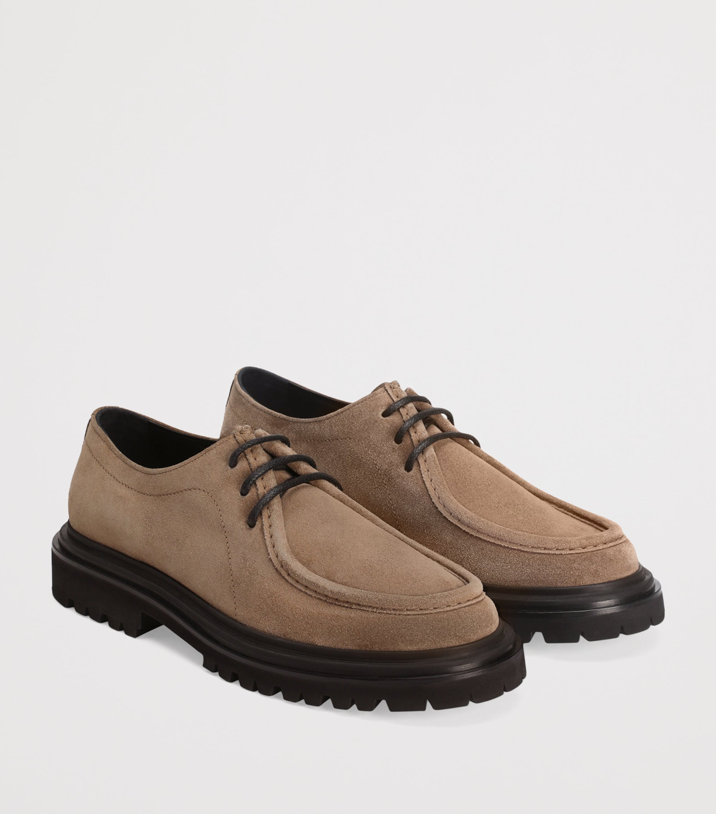 Calfskin Suede Derby Shoes 80024-HAZELNUT Image 2