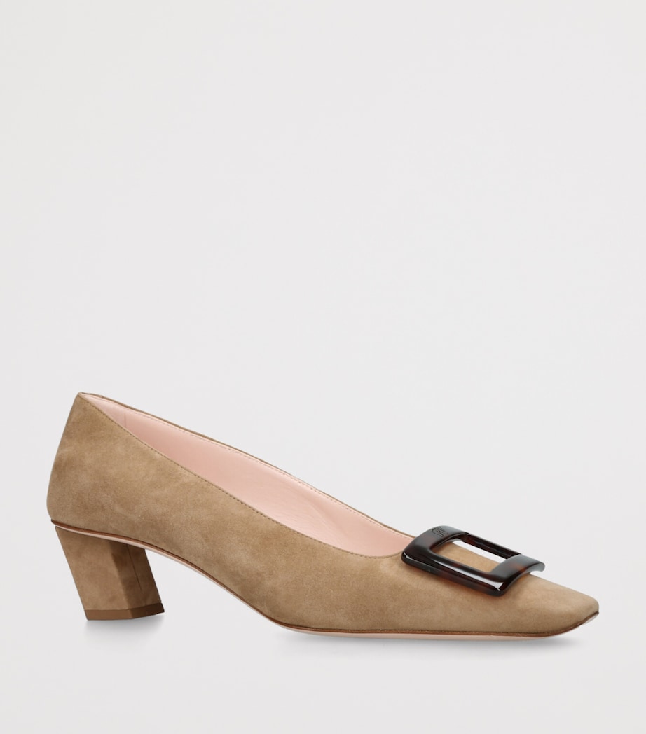 Suede Belle Vivier Pumps 45 TAN COMB Image 3