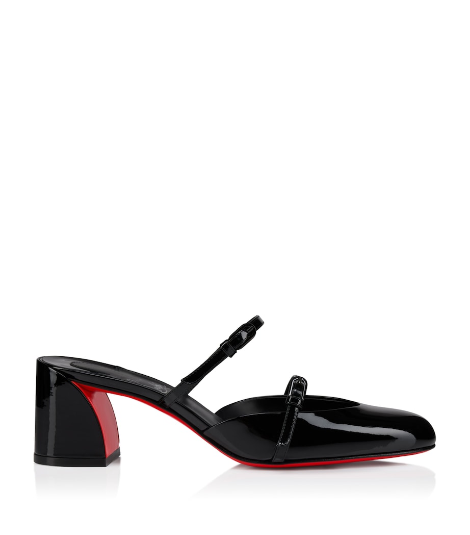 Christian Louboutin Womens Jane Nina Patent Leather Heeled Mules 55 Image 1